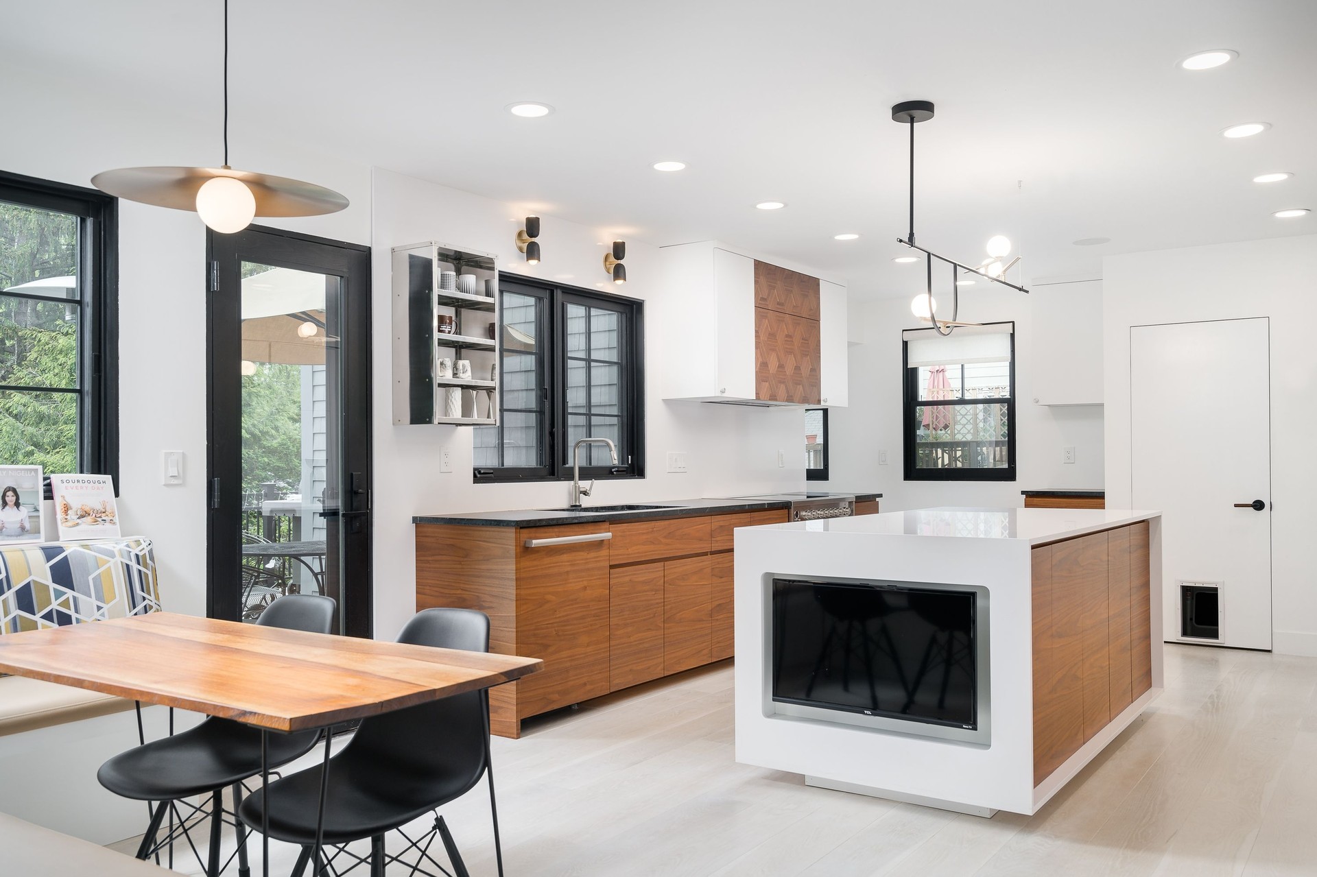 A renovated modern kitchen